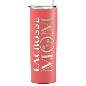 Lacrosse Mom Laser Engraved on Stainless Steel Lacrosse Tumbler