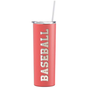 Baseball Laser Engraved on Stainless Steel Baseball Tumbler