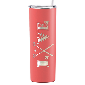Lacrosse Love Laser Engraved on Stainless Steel Lacrosse Tumbler
