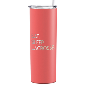 Eat Sleep Lacrosse Laser Engraved on Stainless Steel Lacrosse Tumbler