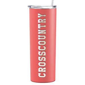 Cross Country Laser Engraved on Stainless Steel Cross Country Tumbler