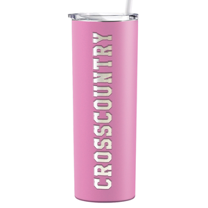 Cross Country Laser Engraved on Stainless Steel Cross Country Tumbler