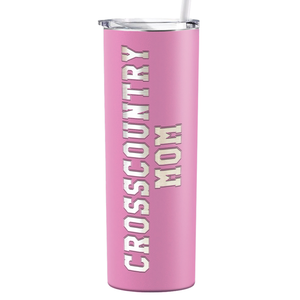 Cross Country Mom Laser Engraved on Stainless Steel Cross Country Tumbler
