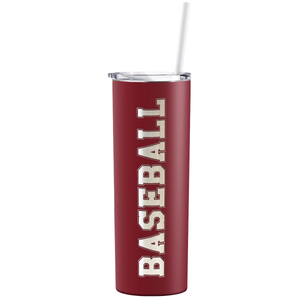 Baseball Laser Engraved on Stainless Steel Baseball Tumbler