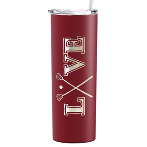 Lacrosse Love Laser Engraved on Stainless Steel Lacrosse Tumbler