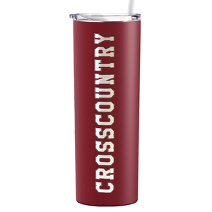 Cross Country Laser Engraved on Stainless Steel Cross Country Tumbler