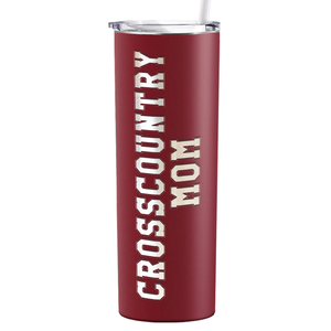 Cross Country Mom Laser Engraved on Stainless Steel Cross Country Tumbler