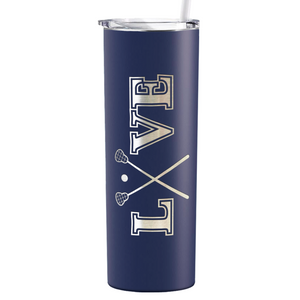 Lacrosse Love Laser Engraved on Stainless Steel Lacrosse Tumbler
