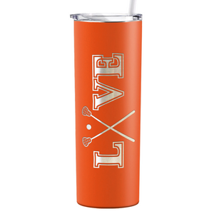 Lacrosse Love Laser Engraved on Stainless Steel Lacrosse Tumbler