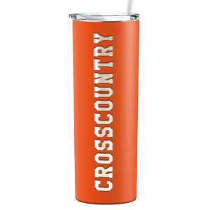 Cross Country Laser Engraved on Stainless Steel Cross Country Tumbler