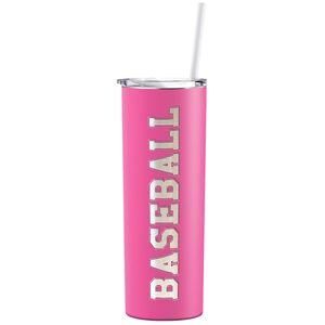 Baseball Laser Engraved on Stainless Steel Baseball Tumbler