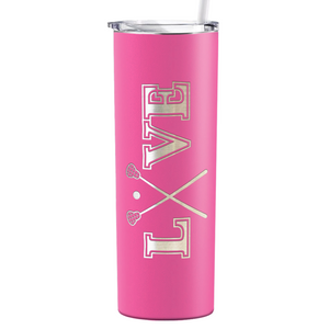 Lacrosse Love Laser Engraved on Stainless Steel Lacrosse Tumbler