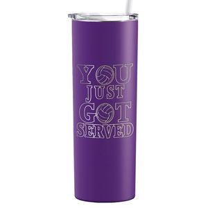 You Just Got Served Laser Engraved on Stainless Steel Volleyball Tumbler