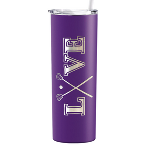 Lacrosse Love Laser Engraved on Stainless Steel Lacrosse Tumbler