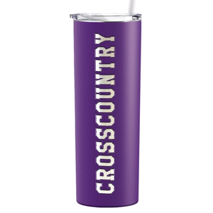 Cross Country Laser Engraved on Stainless Steel Cross Country Tumbler
