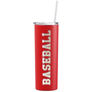 Baseball Laser Engraved on Stainless Steel Baseball Tumbler
