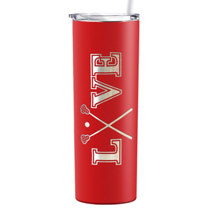Lacrosse Love Laser Engraved on Stainless Steel Lacrosse Tumbler