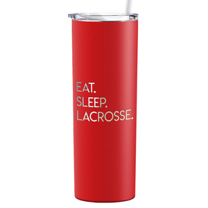 Eat Sleep Lacrosse Laser Engraved on Stainless Steel Lacrosse Tumbler