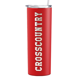 Cross Country Laser Engraved on Stainless Steel Cross Country Tumbler