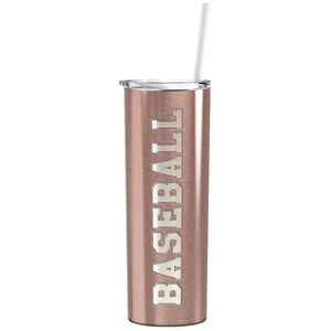 Baseball Laser Engraved on Stainless Steel Baseball Tumbler