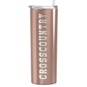 Cross Country Laser Engraved on Stainless Steel Cross Country Tumbler