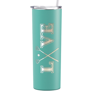 Lacrosse Love Laser Engraved on Stainless Steel Lacrosse Tumbler