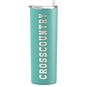 Cross Country Laser Engraved on Stainless Steel Cross Country Tumbler