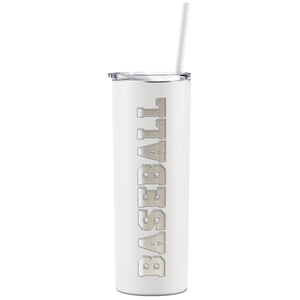 Baseball Laser Engraved on Stainless Steel Baseball Tumbler