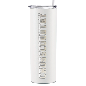 Cross Country Laser Engraved on Stainless Steel Cross Country Tumbler