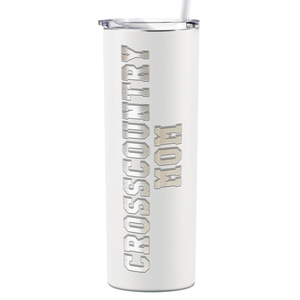 Cross Country Mom Laser Engraved on Stainless Steel Cross Country Tumbler