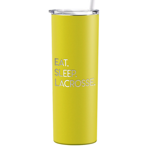 Eat Sleep Lacrosse Laser Engraved on Stainless Steel Lacrosse Tumbler