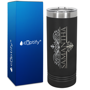 Personalized Vestige Design Engraved on 22oz Skinny Tumbler
