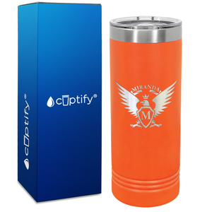 Personalized Eagle Engraved on 22oz Skinny Tumbler