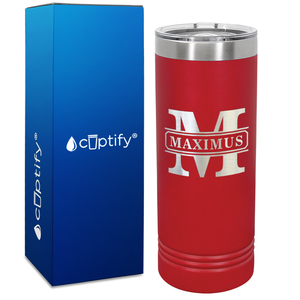 Personalized Vintage Block Engraved on 22oz Skinny Tumbler