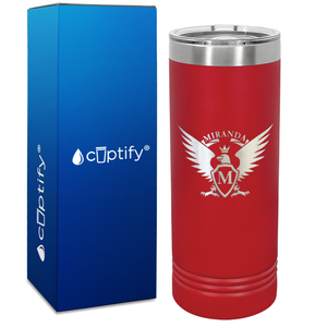 Personalized Eagle Engraved on 22oz Skinny Tumbler