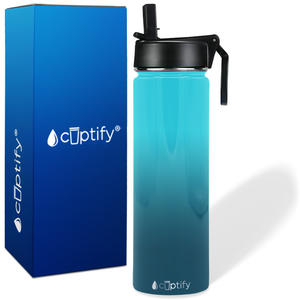 Deep Sea Ombre 24oz Wide Mouth Water Bottle