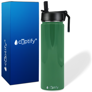 Kelly Green Gloss 24oz Wide Mouth Water Bottle