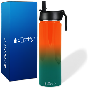 Miami Ombre 24oz Wide Mouth Water Bottle