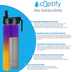 Minnesota Ombre 24oz Wide Mouth Water Bottle