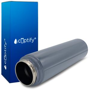 Periwinkle Gray Gloss 24oz Wide Mouth Water Bottle