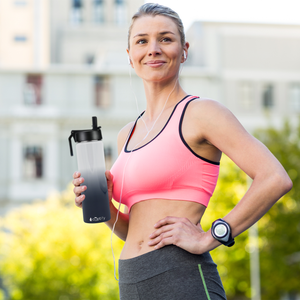 24oz Snowy Mountains Ombre Wide Mouth Water Bottle With Straw Lid