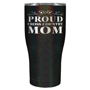 Proud Cross Country Mom Laser Engraved on Stainless Steel Cross Country Tumbler