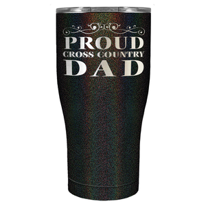 Proud Cross Country Dad Laser Engraved on Stainless Steel Cross Country Tumbler