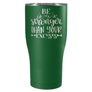 Be Stronger Laser Engraved on Stainless Steel Motivational Tumbler