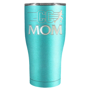 Cross Country Mom Laser Engraved on Stainless Steel Cross Country Tumbler