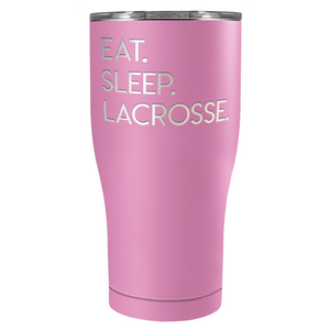 Eat Sleep Lacrosse Laser Engraved on Stainless Steel Lacrosse Tumbler