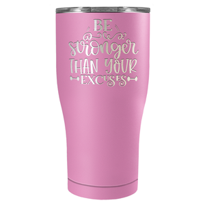 Be Stronger Laser Engraved on Stainless Steel Motivational Tumbler