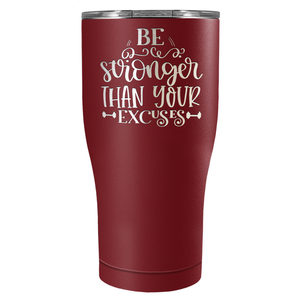 Be Stronger Laser Engraved on Stainless Steel Motivational Tumbler