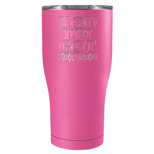 You Just Got Served Laser Engraved on Stainless Steel Volleyball Tumbler