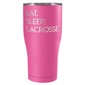 Eat Sleep Lacrosse Laser Engraved on Stainless Steel Lacrosse Tumbler